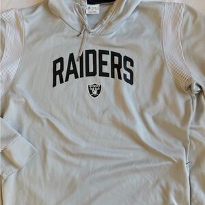 NFL Raiders Light Gray Hoodie with Black Logo